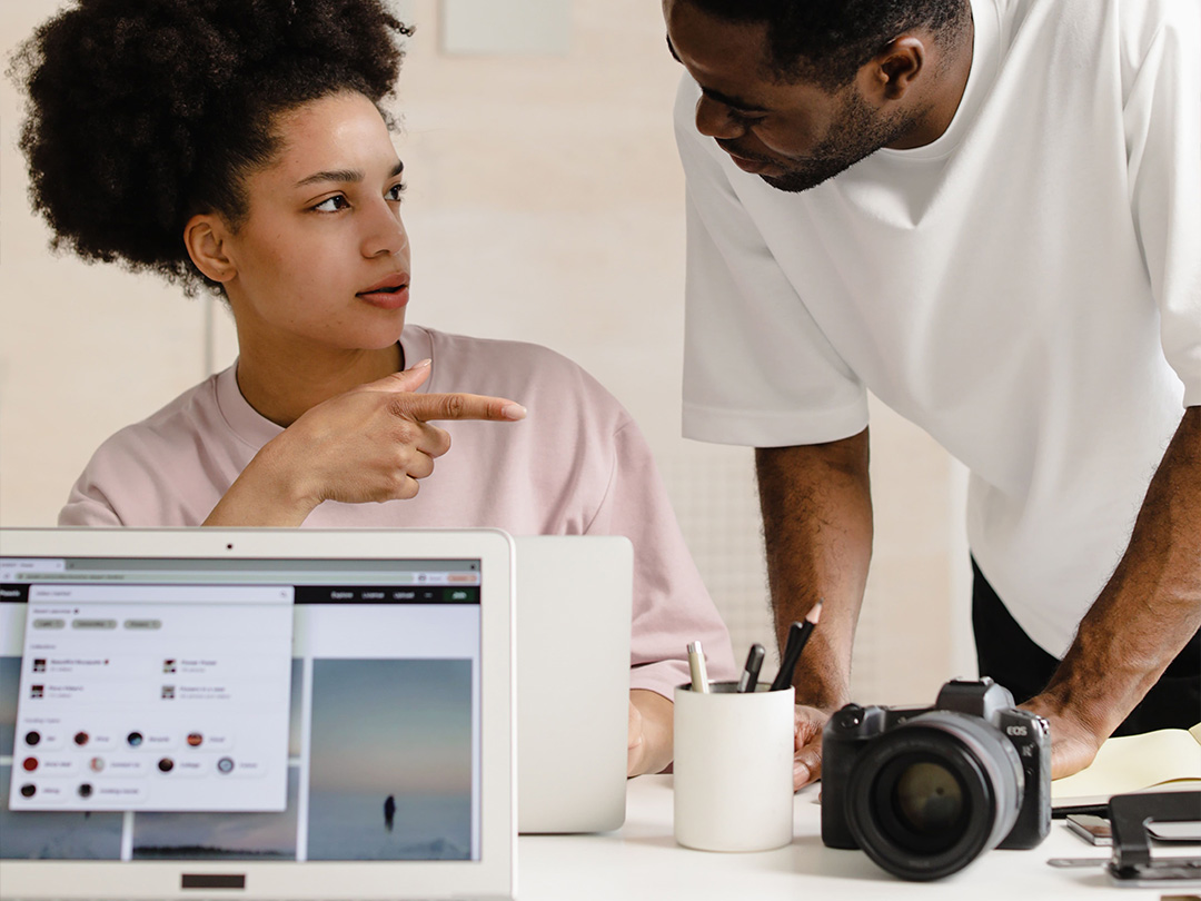 A sketch of a website's interface